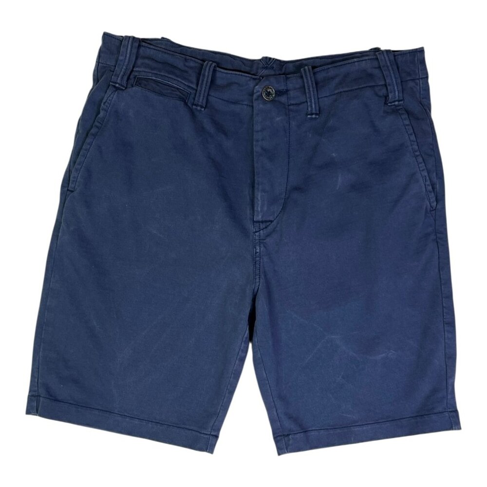 POLO Ralph Lauren Size S Navy Blue Knit Chino Shorts *Flaw?